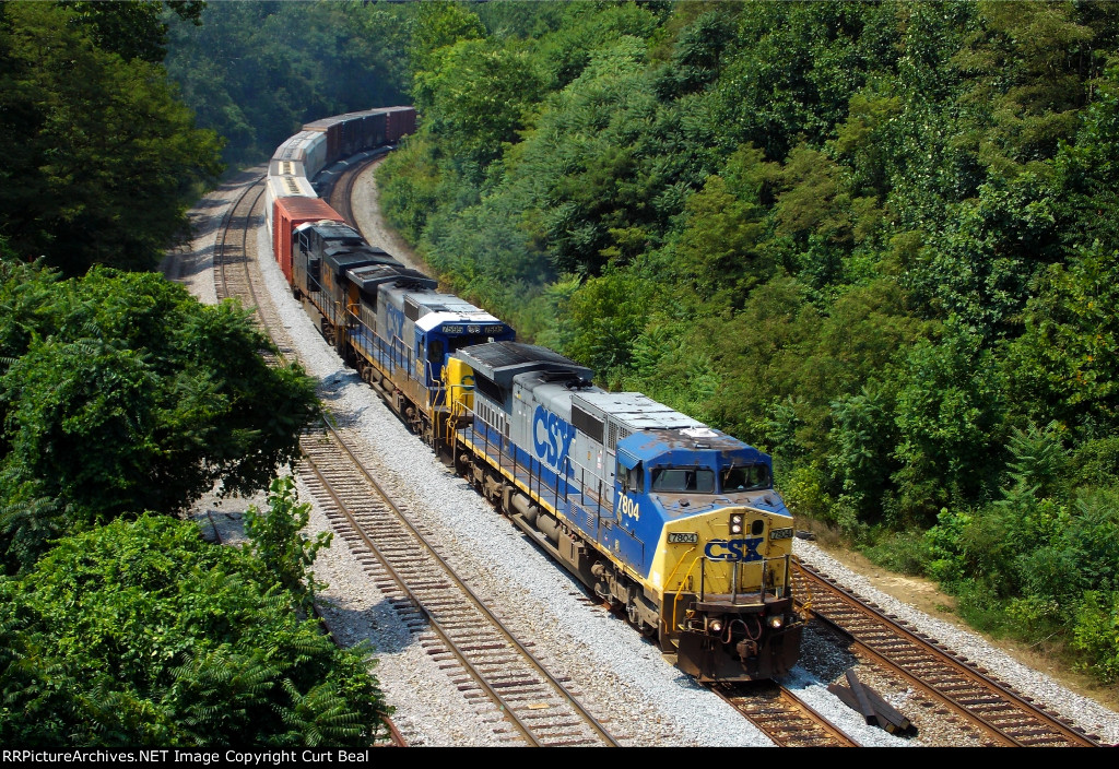 CSX 7804, 7595, and 5337